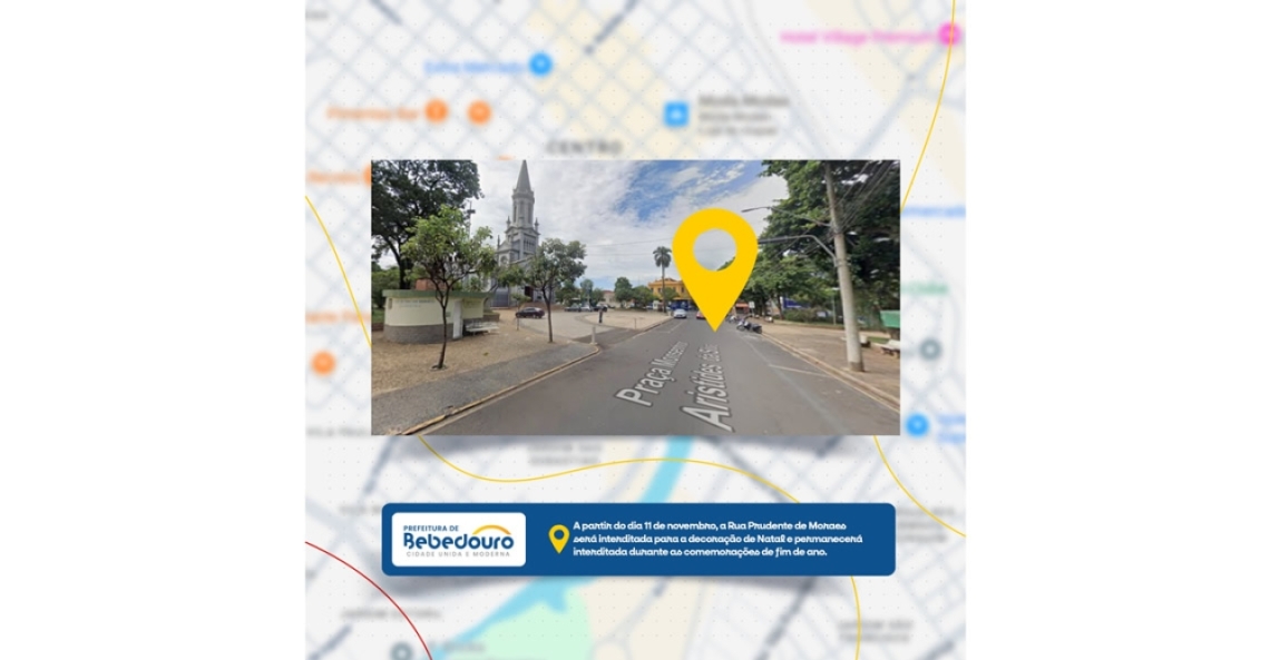 Rua Prudente de Moraes será interditada a partir do dia 11 de novembro para decoração de Natal